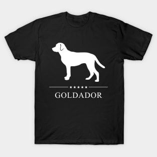 Goldador Dog White Silhouette T-Shirt